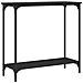 Tavolino Consolle Nero 75x30,5x75 Cm In Legno Multistrato - Foto miniatura 2