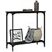 Tavolino Consolle Nero 75x30,5x75 Cm In Legno Multistrato - Foto miniatura 3