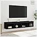 Mobili Porta Tv Con Luci Led 2 Pz Neri 80x30x30 Cm - Foto miniatura 1