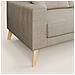 Danish Divano moderno in tessuto morbido impermeabile T02 186 cm beige - Foto miniatura 2