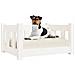 Cuccia Per Cani Bianca 55,5x45,5x28cm In Legno Massello Di Pino - Foto miniatura 4