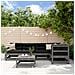 Set Salotto Da Giardino 6 Pz Grigio In Legno Massello Di Pino - Foto miniatura 8