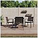 Set Pranzo da Giardino 5pz con Cuscini in Polyrattan e Acciaio - Foto miniatura 7