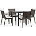 Set Pranzo da Giardino 5pz con Cuscini in Polyrattan e Acciaio - Foto miniatura 8