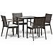 Set Pranzo da Giardino 5pz con Cuscini in Polyrattan e Acciaio - Foto miniatura 1