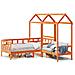 Set Dormeuse Con Tetto Marrone Cera 80x200 Cm Massello Pino - Foto miniatura 2