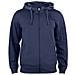 Basic Active Hoody Full Zip Blu Scuro 4xl - Foto miniatura 1