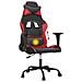 Sedia da Gaming Massaggiante Rosso e Nero in Similpelle - Foto miniatura 8