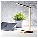 Lampada Caricatore Nature Bamboo 25 Led. Pieghevole. 3 Posizioni Luminose. Intensità Della Luce Regolabile. Connessione Usb. Senza Fili 10 W. Uscita Usb 25x38,5x11 Cm. Colore Del Legno - Foto miniatura 4