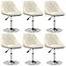 Sedie Da Pranzo Girevoli 6 Pz Crema In Velluto - Foto miniatura 1