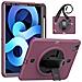 Custodia Protettiva Con Supporto Rotante Per Ipad Air 4/ipad Pro 11 - Rosso Elegante - Foto miniatura 1