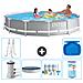 Piscina Fuori Terra - In Giro - 366x76 Cm - Grigio - Include Accessori Coordinati A2084 - Foto miniatura 1