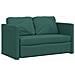 Divano Letto da Terra 2 in 1 Verde Scuro 112x174x55 cm Tessuto - Foto miniatura 4