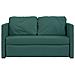 Divano Letto da Terra 2 in 1 Verde Scuro 112x174x55 cm Tessuto - Foto miniatura 5