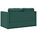 Divano Letto da Terra 2 in 1 Verde Scuro 112x174x55 cm Tessuto - Foto miniatura 7