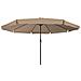 Parasol da giardino  ø395x245 cm Tortora - Foto miniatura 3