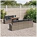 Set da Pranzo da Giardino da 8 Pezzi con Cuscini Grigio Polirattan Acacia - Foto miniatura 3