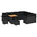 Set Divani da Giardino vitaXL 12 Pezzi con Cuscini Nero Polyrattan Acacia, Divano Giardino vitaXL 2 Posti con Storage e Cuscini Nero Polyrattan, Set Mobili Giardino vitaXL 3 Pezzi con Cuscini Nero Polyrattan Acacia - Foto miniatura 1