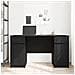 Scrivania  Nero Rovere 140x49x76 cm Legno ingegnerizzato - Foto miniatura 4