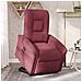 Poltrona Alzapersona Reclinabile Elettrica Rosso Vino Tessuto - Foto miniatura 3