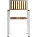 Sedie da giardino impilabili  6 pcs 54.5x56x87 cm Legno massello di acacia, Sedie da giardino impilabili  2 pcs Legno massello di acacia e metallo, Sedie da giardino impilabili  4 pcs Legno massello di acacia e metallo - Foto miniatura 5