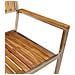 Sedie da giardino impilabili  6 pcs 54.5x56x87 cm Legno massello di acacia, Sedie da giardino impilabili  2 pcs Legno massello di acacia e metallo, Sedie da giardino impilabili  4 pcs Legno massello di acacia e metallo - Foto miniatura 8