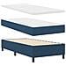 Letto box spring e materasso e panca blu 90x200 cm in tessuto - Foto miniatura 6
