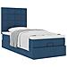 Pouf Letto con Materasso Blu 100x200 cm in Tessuto - Foto miniatura 5