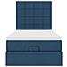 Pouf Letto con Materasso Blu 100x200 cm in Tessuto - Foto miniatura 7