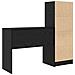 Scrivania con Storage Rovere Nero Legno Ingegnerizzato - Foto miniatura 8
