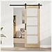 Porta Scorrevole  con Set di Accessori 'ORKDAL'73.5 x 198.5 cm, Porta Interna  con Vetro 'ORKDAL'73.5 x 198.5 x 4 cm in Legno Massello di Pino - Foto miniatura 3
