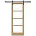 Porta Scorrevole  con Set di Accessori 'ORKDAL'73.5 x 198.5 cm, Porta Interna  con Vetro 'ORKDAL'73.5 x 198.5 x 4 cm in Legno Massello di Pino - Foto miniatura 4