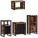 Set di mobili per il bagno 4 pcs Legno massello riciclato - Foto miniatura 1