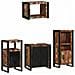 Set di mobili per il bagno 4 pcs Legno massello riciclato - Foto miniatura 2
