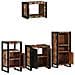 Set di mobili per il bagno 4 pcs Legno massello riciclato - Foto miniatura 3