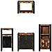 Set di mobili per il bagno 4 pcs Legno massello riciclato - Foto miniatura 8