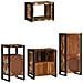 Set di mobili per il bagno 4 pcs Legno massello riciclato - Foto miniatura 9