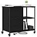Mobile per Ufficio con ruota Rovere nero 76 x 41 x 72 cm - Foto miniatura 3