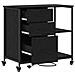 Mobile per Ufficio con ruota Rovere nero 76 x 41 x 72 cm - Foto miniatura 4