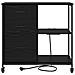 Mobile per Ufficio con ruota Rovere nero 76 x 41 x 72 cm - Foto miniatura 5