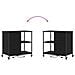 Mobile per Ufficio con ruota Rovere nero 76 x 41 x 72 cm - Foto miniatura 9