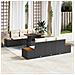 Set Divano da Giardino con archiviazione 7 pcs Nero Poly Rattan - Foto miniatura 2