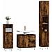 Set Mobili da Bagno 3 pz Rovere Fumo in Legno Multistrato - Foto miniatura 3
