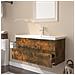 Mobile Bagno con Lavabo Integrato Rovere Fumo Legno Multistrato - Foto miniatura 3