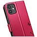 Custodia A Portafoglio Per Iphone 12 / 12 Pro Premium Design Fiori Farfalla, Rosso - Foto miniatura 2