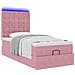Struttura Letto Pouf con Materassi Rosa 80x200 cm Velluto - Foto miniatura 6