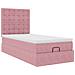 Struttura Letto Pouf con Materassi Rosa 80x200 cm Velluto - Foto miniatura 7