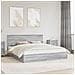 Letto con Contenitore con testiera Grigio Sonoma 200 x 200 cm - Foto miniatura 2