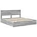 Letto con Contenitore con testiera Grigio Sonoma 200 x 200 cm - Foto miniatura 4