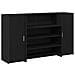 Scrivania per Reception Rovere Nero 180x50x103,5 cm in Legno di Argilla - Foto miniatura 1